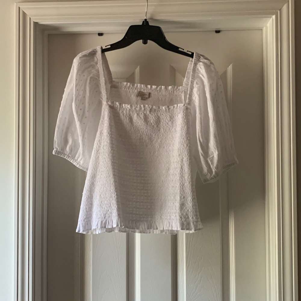 White loft smock shirt